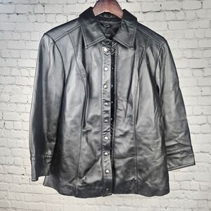 Pamela Dennis Private Client‎ Group Black Genuine Leather Jacket Size M
